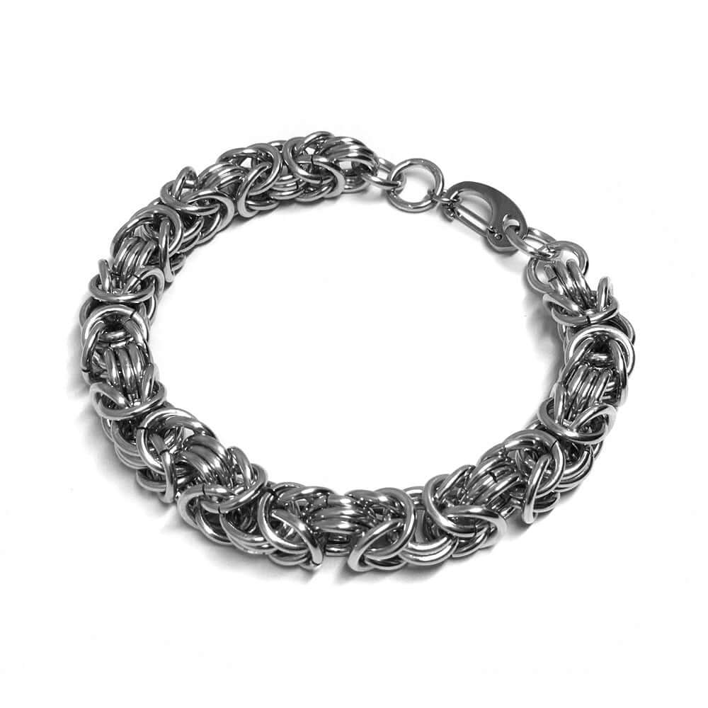 BRA250 - bracelet chaîne à maille byzantine pour homme - 85$ - DANSEI 