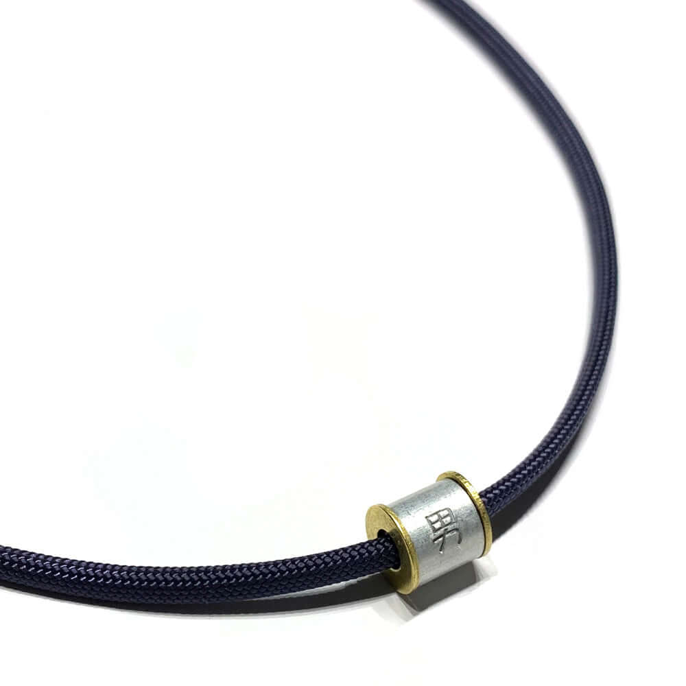 COL327 - Collier en corde bleu nautique